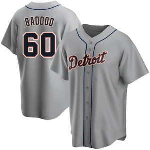 Men's Detroit Tigers Akil Baddoo Replica Gray Road Jersey