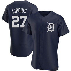 Men's Detroit Tigers Andre Lipcius Authentic Navy Alternate Jersey