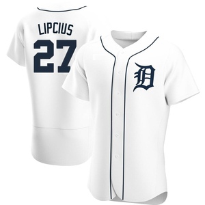 Men's Detroit Tigers Andre Lipcius Authentic White Home Jersey