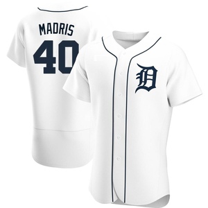 Men's Detroit Tigers Bligh Madris Authentic White Home Jersey