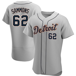 Men's Detroit Tigers Bryan Sammons Authentic Gray Road Jersey