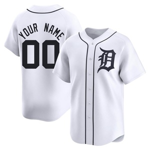 Men's Detroit Tigers Custom Limited White Home Jersey