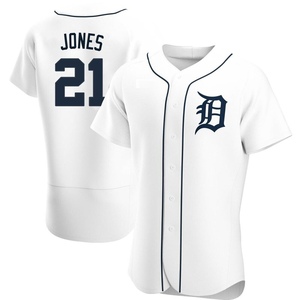 Men's Detroit Tigers Jacoby Jones Authentic White JaCoby Jones Home Jersey