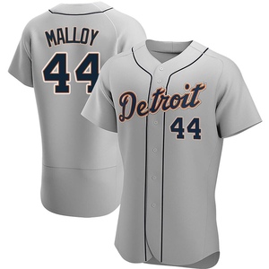 Men's Detroit Tigers Justyn-Henry Malloy Authentic Gray Road Jersey