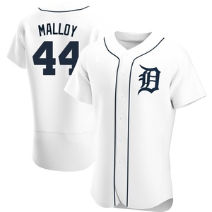 Men's Detroit Tigers Justyn-Henry Malloy Authentic White Home Jersey