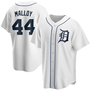 Men's Detroit Tigers Justyn-Henry Malloy Replica White Home Jersey