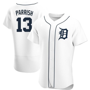 Men's Detroit Tigers Lance Parrish Authentic White Home Jersey