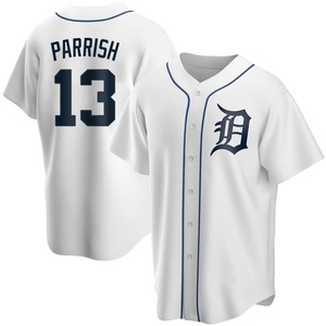 Men's Detroit Tigers Lance Parrish Replica White Home Jersey