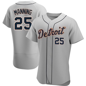 Men's Detroit Tigers Matt Manning Authentic Gray Road Jersey