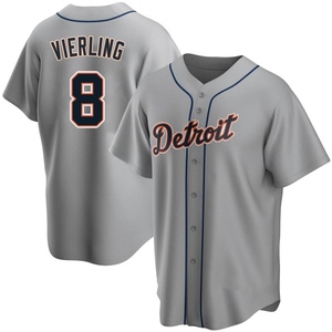 Men's Detroit Tigers Matt Vierling Replica Gray Road Jersey