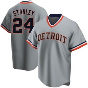 Men's Detroit Tigers Mickey Stanley Replica Gray Road Cooperstown Collection Jersey