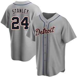 Men's Detroit Tigers Mickey Stanley Replica Gray Road Jersey