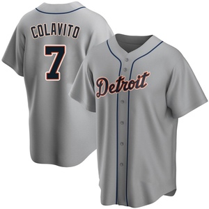 Men's Detroit Tigers Rocky Colavito Replica Gray Road Jersey