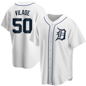 Men's Detroit Tigers Ryan Vilade Replica White Home Jersey