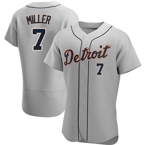 Men's Detroit Tigers Shelby Miller Authentic Gray Road Jersey