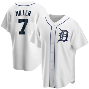 Men's Detroit Tigers Shelby Miller Replica White Home Jersey