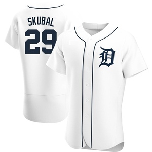 Tarik Skubal Detroit Tigers Men's Navy Backer T-Shirt 