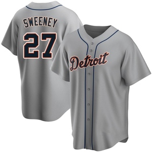 Men's Detroit Tigers Trey Sweeney Replica Gray Road Jersey