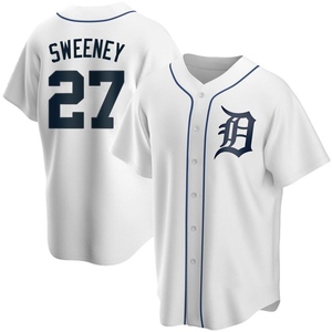 Men's Detroit Tigers Trey Sweeney Replica White Home Jersey