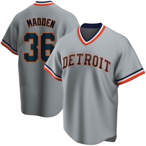 Men's Detroit Tigers Ty Madden Gray Road Cooperstown Collection Jersey