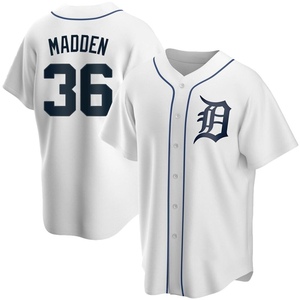 Men's Detroit Tigers Ty Madden Replica White Home Jersey