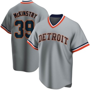 Men's Detroit Tigers Zach McKinstry Gray Road Cooperstown Collection Jersey