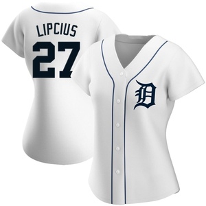 Women's Detroit Tigers Andre Lipcius Replica White Home Jersey