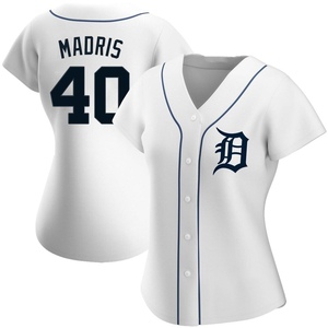 Women's Detroit Tigers Bligh Madris Replica White Home Jersey