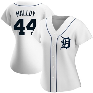 Women's Detroit Tigers Justyn-Henry Malloy Authentic White Home Jersey