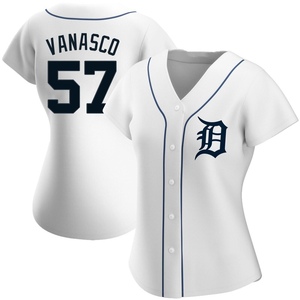 Women's Detroit Tigers Ricky Vanasco Replica White Home Jersey