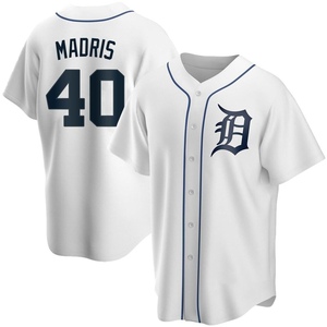 Youth Detroit Tigers Bligh Madris Replica White Home Jersey