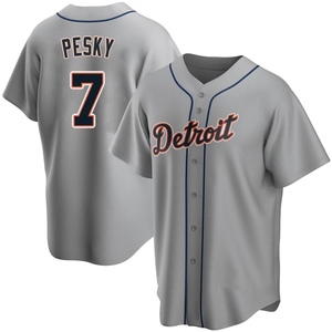 Youth Detroit Tigers Johnny Pesky Replica Gray Road Jersey